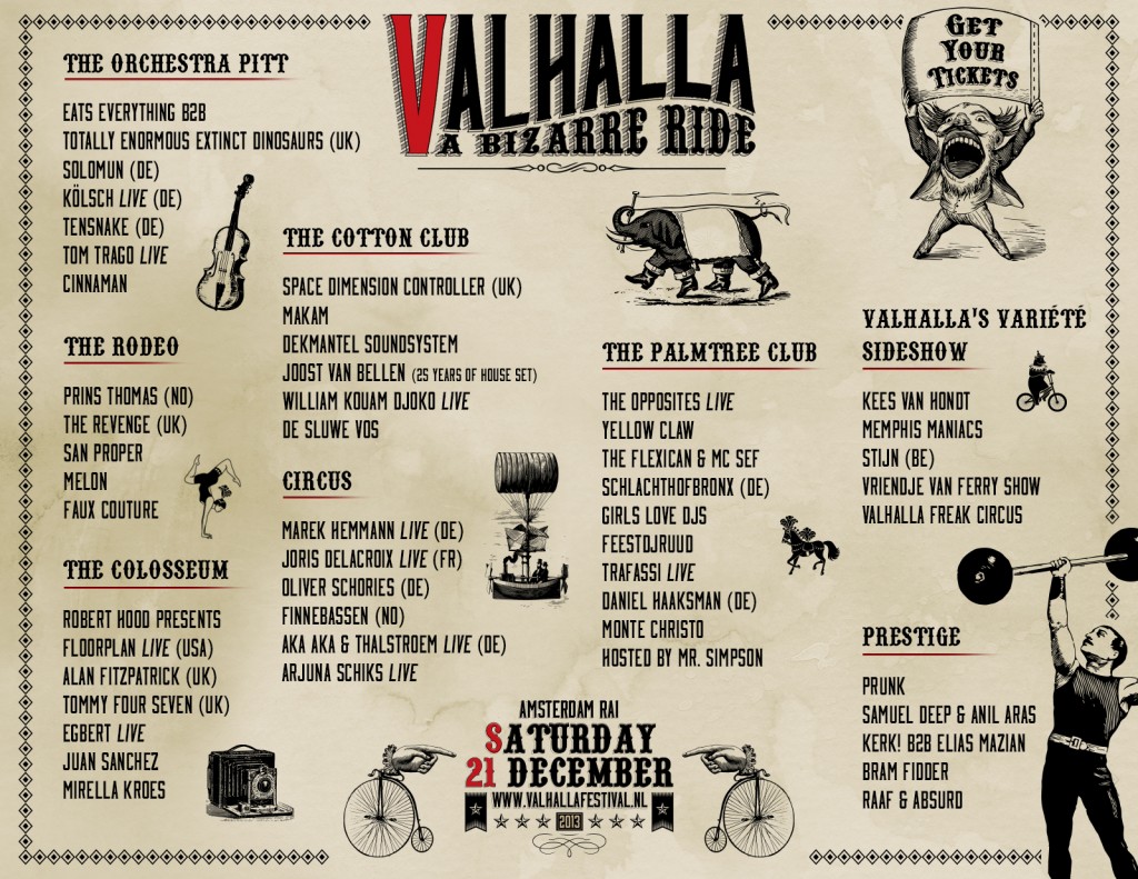 Line-up Valhalla 2013